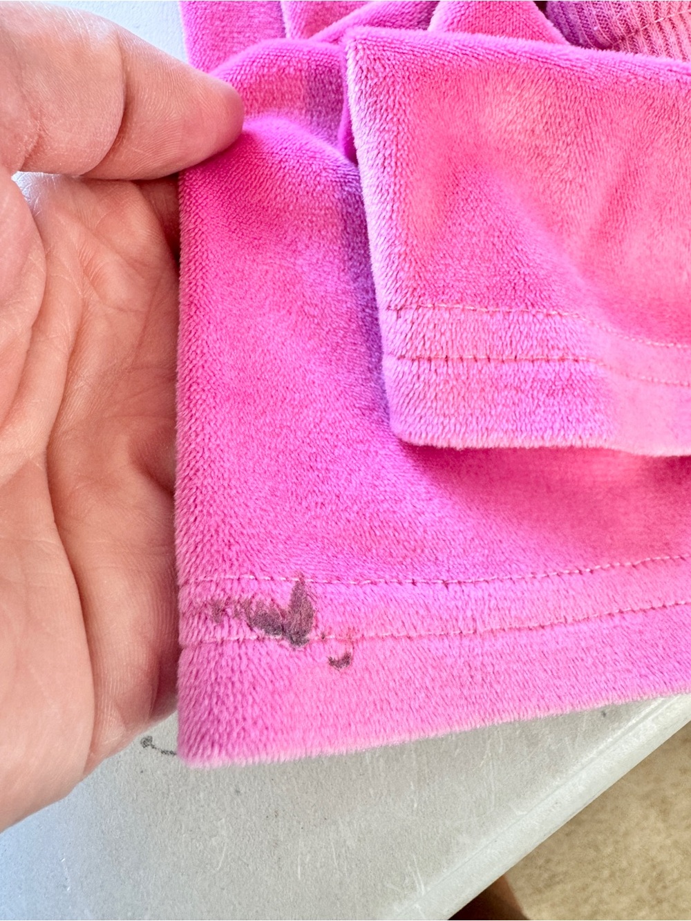 Juicy Couture Vintage Velour Lounge Pants Y2K McBling Barbiecore Pink M G63 - Picture 10 of 11